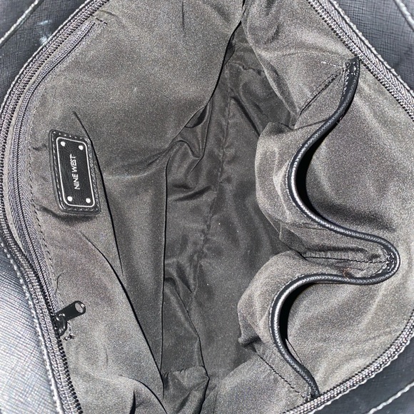 Nine West Python Print Grey/Black/White Faux Leather Shoulder Bag - Picture 6 of 11